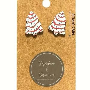 Little Debbie Christmas Tree Earrings